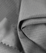 400T 0.3 Double Line Ripstop Nylon Taffeta 5-Layer Channel Bonded Fabric With TPU Film & Polyester Liner, Windproof Down-Proof Composite Fabric For Outdoor Down Hard Shell Jackets - 图片 3