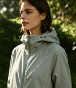 Fake Cotton Polyester Staple Fabric Lightweight Outdoor Jacket Shell DWR - 图片 4