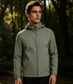300T Nylon Taslan Crinkle Fabric DWR Lightweight Fashion Outdoor Jacket Shell - 图片 4