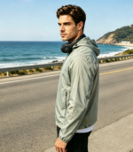 360T Trilobal Nylon Fabric DWR Glossy Lightweight Fashion Outdoor Jacket Shell - 图片 4