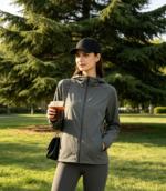 420T Full Dull Nylon Crinkle Fabric DWR Lightweight Outdoor Windbreaker Shell - 图片 4