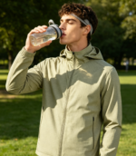 HRC494 0.25 Nylon Polyester Mixed Ripstop Fabric DWR Lightweight Outdoor Jacket Shell - 图片 4