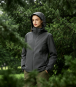 100D Polyester Spandex 4-Way Stretch 3-Layer Fabric Bonded With Polar Fleece Lining, Windproof Warm Composite Fabric For Winter Outdoor Hard Shell Jackets - 图片 4