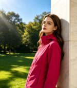 High Elastic 3-Layer Stretch Pongee Bonded Fabric With DWR Finish, Windproof Waterproof Composite Fabric For Outdoor Hard Shell Jackets & Mountaineering Outerwear - 图片 4
