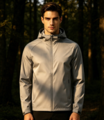 300T Full Dull Rhomb Ripstop Pongee Fabric DWR Light Outdoor Jacket Shell - 图片 4