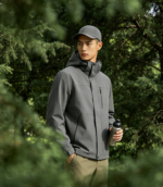 350T High-F Pongee Laminated with Grey High Breathable PU Membrane, Waterproof Breathable Functional Fabric for Seasonal Outerwear - 图片 4