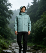 0.1 Mini Grid Ripstop Pongee Laminated with Anti-Cotton PU Membrane, Durable Down-Proof Functional Fabric for Warm Outerwear - 图片 4