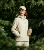 High Elastic Twill Pongee Bonded White PU Membrane, 2/2 Twill Soft Laminated Fabric for Warm Functional Outerwear - 图片 4