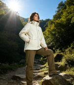 30D Nylon Spandex Laminated with White Two-Component PTFE Membrane, Lightweight Stretch Waterproof Breathable Fabric for Outdoor Apparel - 图片 4