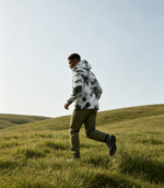 300T Crinkle Nylon Taslan Ink Wash Printing Fabric For Fashion Lightweight Outdoor Jacket - 图片 4
