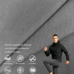 Double Weft Super Stretch Nylon Fabric, Spandex-Free High Resilience Textile For Outdoor Softshell, Lightweight Jacket & Functional Pants