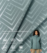 150D High Stretch Pongee Embossed Texture Fabric For Lightweight Outdoor Jacket & Fashion Outerwear