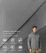 75D T400 Cationic Crinkle Fabric, Four-Way Stretch Bubble Textured Textile For Outdoor Softshell, Lightweight Jacket & Functional Pants