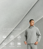 150D Jacquard Dot Polyester Fabric, 8-Satin 4-Way Stretch Mountain Cloth For Soft Shell Jacket, Outdoor Trousers & Functional Outerwear