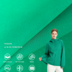 Double-Layer Nylon 4-Way Stretch Fabric, Composite Elastic Textile For Soft Shell Jacket, Outdoor Trousers & Functional Outerwear Short Description