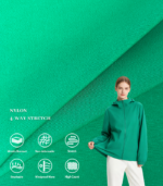 Double-Layer Nylon 4-Way Stretch Fabric, Composite Elastic Textile For Soft Shell Jacket, Outdoor Trousers & Functional Outerwear Short Description
