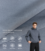 Pearl Jacquard Dot Polyester Mountain Cloth, 4-Way Stretch Textured Fabric For Soft Shell Jacket, Outdoor Trousers & Functional Outerwear
