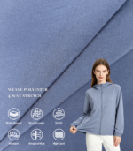 50D Plain Weave Polyester Fabric, 4-Way Stretch Lightweight Textile For Soft Shell Jacket, Outdoor Trousers & Functional Outerwear