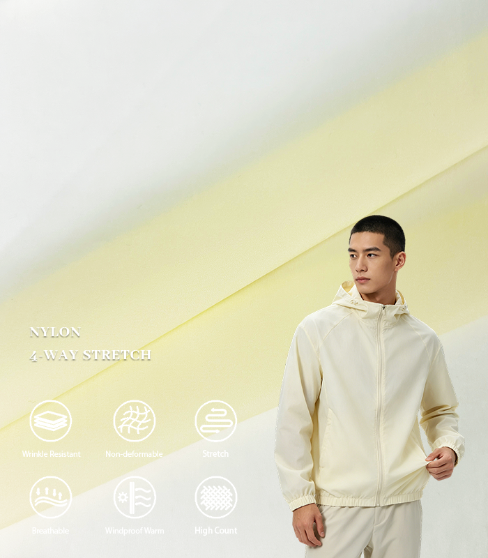独立站主图模板2 12D Round Hole Filament Nylon Fabric, 4-Way Stretch Ultra-Breathable Textile For Soft Shell Jacket, Outdoor Trousers & Functional Outerwear - 图片 1