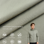 300T Nylon Taslan Crinkle Fabric DWR Lightweight Fashion Outdoor Jacket Shell