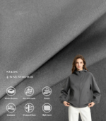90D Air-Twist Weft Elastic Nylon Fabric, 4-Way Stretch Textile For Soft Shell Jacket, Outdoor Trousers & Functional Outerwear