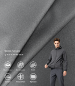 40D Semi-Gloss Full-Twist Encrypted Twill Nylon Fabric, 4-Way Stretch Textile For Soft Shell Jacket, Outdoor Trousers & Functional Outerwear