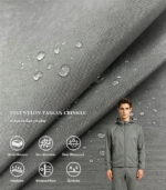 228T Nylon Taslan Crinkle Fabric DWR Lightweight Fashion Outdoor Windbreaker Shell