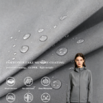 Polyester Fake Memory Coating Fabric DWR Lightweight Padded & Outdoor Jacket Shell