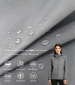 Polyester Fake Memory Coating Fabric DWR Lightweight Padded & Outdoor Jacket Shell