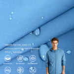 Linen Stripe Nylon Fabric, Original-Yarn Anti-UV Lightweight Textile For Summer Sun-Protective Clothing