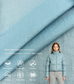Ripstop Nylon Bubble Coated Fabric DWR Downproof For Down & Padded Jacket Shell
