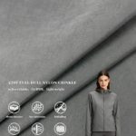 420T Full Dull Nylon Crinkle Fabric DWR Lightweight Outdoor Windbreaker Shell