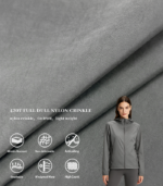 420T Full Dull Nylon Crinkle Fabric DWR Lightweight Outdoor Windbreaker Shell