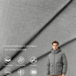 3050 Weft Stretch Polyester Spandex 2-Layer Fabric 7+0.4 Crinkle Stripe Texture Anti-Down Lining For Down Jacket Cotton Coat