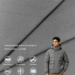 3035 Polyester Weft Spandex 2-Layer Fabric 9*11 Quilted Grid Texture Anti-Down Lining For Down Jacket Cotton Coat