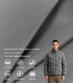 3035 100% Polyester 2-Layer Fabric 7.5cm Transverse Cut Anti-Down Lining For Down Jacket Cotton Coat