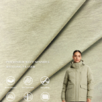 30D Polyester Weft Spandex 2-Layer Fabric 6cm Single Line Finished Anti-Down Lining For Down Jacket & Cotton Padded Coat