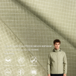 HRC494 0.25 Nylon Polyester Mixed Ripstop Fabric DWR Lightweight Outdoor Jacket Shell