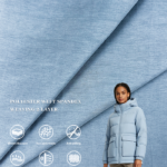 30D Polyester Weft Spandex 2-Layer Fabric 15+1 Crinkle Stripe Texture Anti-Down Lining For Down Jacket & Cotton Padded Coat