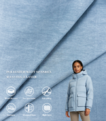 30D Polyester Weft Spandex 2-Layer Fabric 15+1 Crinkle Stripe Texture Anti-Down Lining For Down Jacket & Cotton Padded Coat