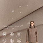 3-Layer Composite Stretch Pongee Fabric With Football Grid Film, High Elastic Three-In-One Bonded Fabric For Sportswear, Training Jackets & Outdoor Activewear