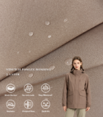 3-Layer Composite Stretch Pongee Fabric With Football Grid Film, High Elastic Three-In-One Bonded Fabric For Sportswear, Training Jackets & Outdoor Activewear