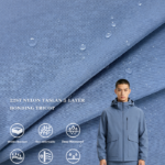 228T Nylon Taslan 3-Layer Bonded Fabric With Tricot Lining, Three-In-One Composite Taslan Fabric For Outdoor Windbreaker