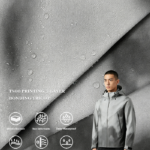 50D T800 Printed 3-Layer Bonded Fabric With Tricot Lining, Printed T800 Composite Fabric For Outdoor Hard Shell Jackets & Hiking Windbreakers