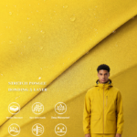50D High Elastic Stretch Pongee 3-Layer Composite Fabric With Medium Breath TPU & Double-Side Knit Lining, Windproof Waterproof Fabric For Outdoor Hard Shell Jackets