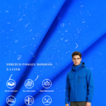 Stretch Pongee 3-Layer Bonded Composite Fabric, Windproof Waterproof Breathable Fabric For Outdoor Hiking & Mountaineering Shell Jackets