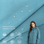 Stretch Pongee 3-Layer Bonded Composite Fabric, Windproof Waterproof Breathable Fabric For Outdoor Hiking & Mountaineering Shell Jackets