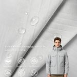 50D T800 Crinkle Printed 3-Layer PS Bonded Fabric, Soft Matte Wrinkle Composite Fabric For Fashion Outdoor Hiking Shell Jackets