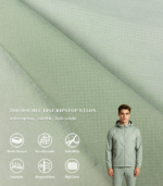 20D Double-Line Ripstop Nylon Fabric DWR Lightweight Outdoor Jacket Shell