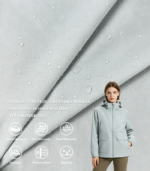 50D Warp & Weft T800 Crinkle Printed 3-Layer Bonded Fabric With Super Stretch & TPU Membrane, Windproof Waterproof Fashion Fabric For Outdoor Hard Shell Jackets